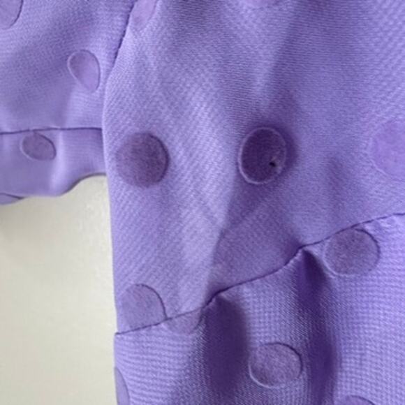 Torrid Chiffon Clip Dot Puff Sleeve Top Womens Plus 3X Purple Career Preppy - Picture 13 of 13